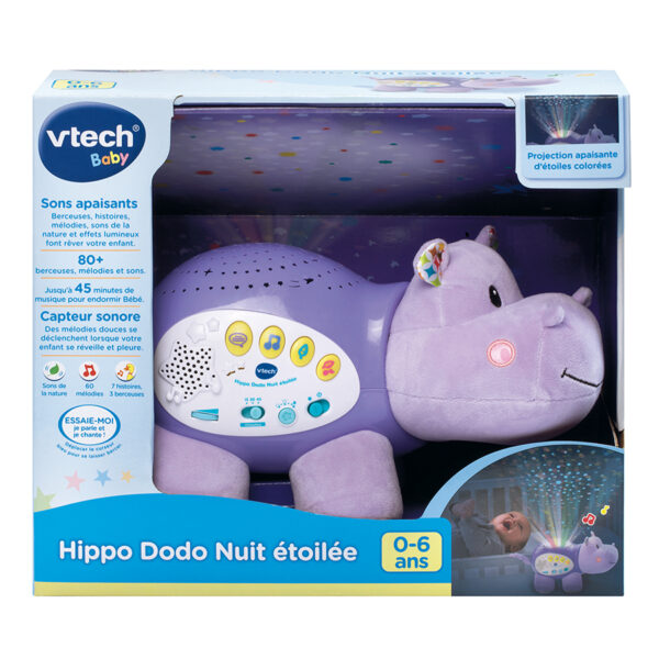 vtech - Veilleuse Bébé Hippo Dodo Nuit Étoilée Éveil & Jeux