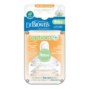 Dr. Brown's - Pack de 2 Tétines Cole étroit L4 liquides épais 9M+ Dr Brown's