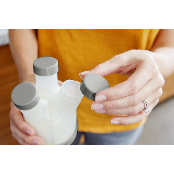 tripod boite doseuse lait en poudre gris 3 compartiments boon E