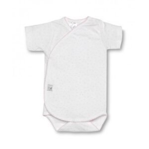 BimbiDreams - Body croisé manches Courte – 6mois stars rose La naissance