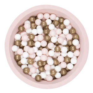 LARISA & PUMPKIN - Piscine à balles Rose - Balles Rose/ Blanc / Gold Éveil & Jeux