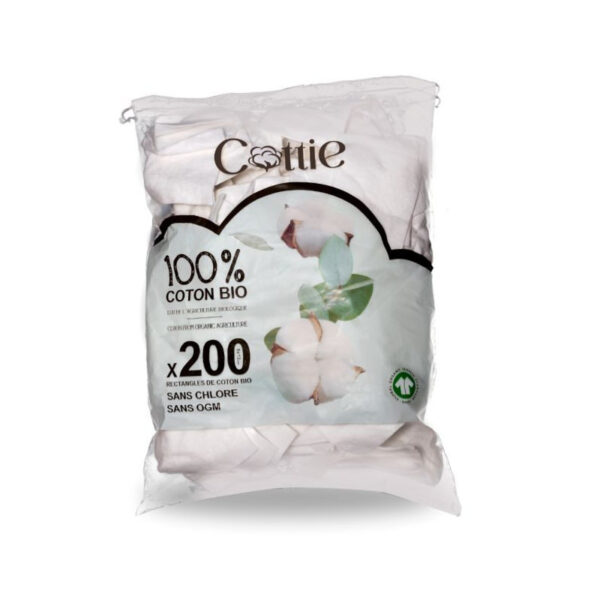 coton pads bio cottie 200 unites