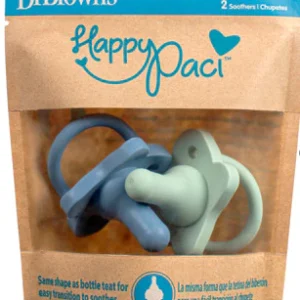 Dr Brown’s - HappyPaci Silicone Pacifier 0 6m Blue x2 Dr Brown's