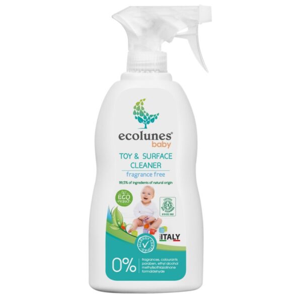 ecolunes spray nettoyant jouets et surfaces pour bebe ecologique et hypoallergenique 300 ml
