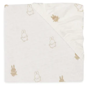 Jollein - Drap-housse Jersey 40/50x80/90cm Happy Miffy Nougat Le linge de lit