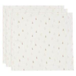 Jollein - Tissu Mousseline 70x70cm Happy Miffy Nougat (paquet de 3) Les langes