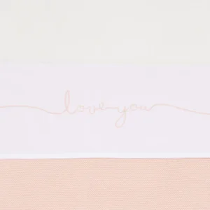 Jollein - Drap Berceau 75x100 cm Love you Rose Pâle Le linge de lit