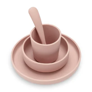 Jollein Set de 4 Tables Bébé en Silicone Pink
