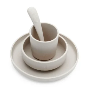 Jollein Set de table bébé Silicone Nougat 4pcs