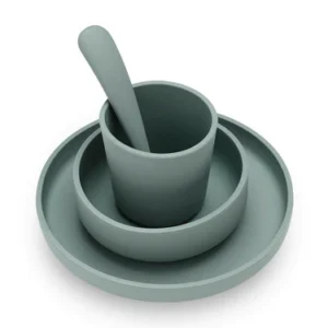 Set de table bébé Silicone Ash Green (4pcs) Jollein