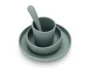 Jollein - Set de table bébé Silicone Ash Green (4pcs)
