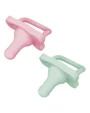 Dr Brown's - 2 sucettes en silicone rose – vert happy paci 0-6m