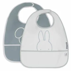 Jollein Bavoir Imperméable Miffy Peekaboo - Sea Green - 2 Unités