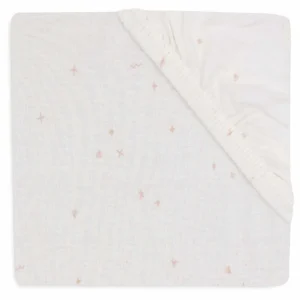 Jollein Drap-housse Jersey 40/50x80/90 cm Twinkling Wild Rose