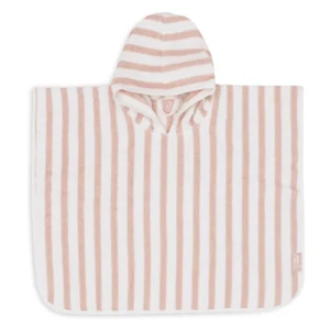 Jollein Bath Poncho Stripe Terry Wild Rose