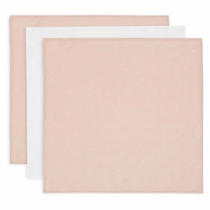 Jollein Lange gaze de coton small 70x70cm Twinkling 3 Unités Wild Rose