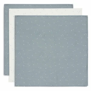 Jollein Lange gaze de coton small 70x70cm Twinkling Sea Green 3 Unités